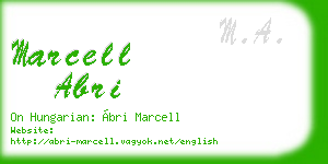 marcell abri business card
